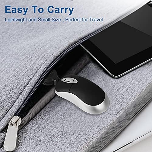Compact Blue USB Optical Mouse Duo with Retractable Cable – Perfect Travel Accessory for Windows & Mac Users, High Precision & Ergonomic Comfort, Tangle-Free Design for On-the-Go Computing