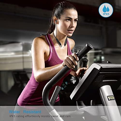 Premium Bluetooth 5.0 Sport Earbuds with IPX5 Waterproof Technology – Ergonomic Neckband Headphones for Enhanced Workout Performance – Superior Sound Quality, Long Battery Life, and Comfortable Fit for Running and Intense Exercise Sessions