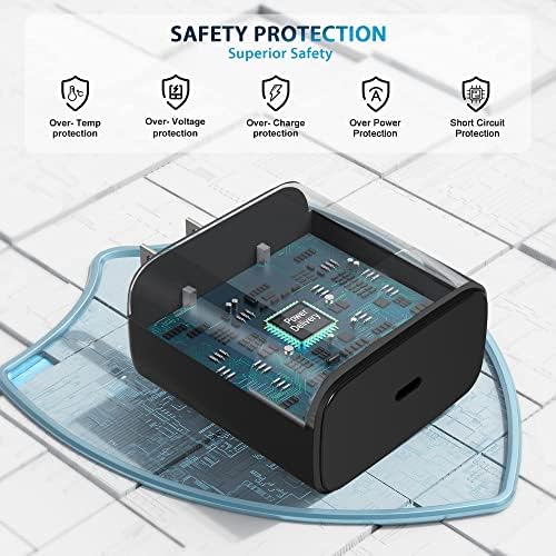 45 W Ultra-Fast USB C Charger Set for Samsung Galaxy Devices – 3-Pack with 6 ft Cables – Optimal Charging Solution for Galaxy S25/S24/S23/S22/Note 10 – Enhanced Safety Features for Home & Travel Use – Maximize Your Device’s Efficiency and Convenience