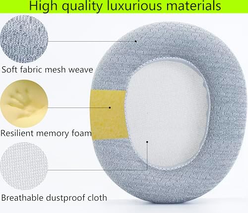 Upgrade Your Sound with Premium Memory Foam Ear Pads for Steel Series Arctis Nova Pro – Enhanced Comfort & Optimal Noise Isolation (Grey) – Perfect Fit for Arctis Nova1, 3, 4, 5, 7 Headphones