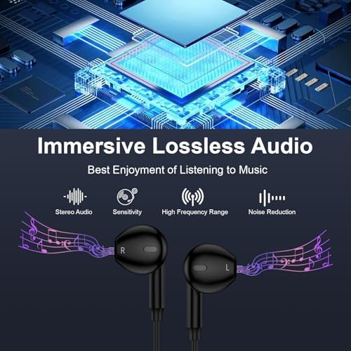 Premium USB-C Wired Earbuds for Samsung Galaxy S Series & i Phone 16 – Unrivaled Sound Clarity, Ergonomic Comfort, and Extensive Device Compatibility – Dual Pack for Enhanced Listening Experience
