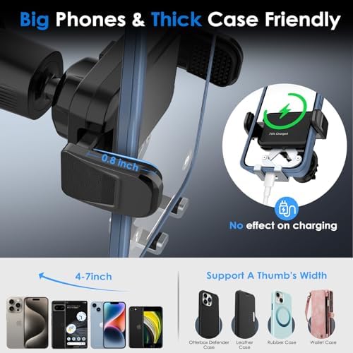 Transform Your Driving Experience with the 360-Degree Rotating Rearview Mirror Phone Holder – Adjustable Fit for 4-7 Inch Smartphones, Sleek Mirror-Black Design for Ultimate Convenience and Safety