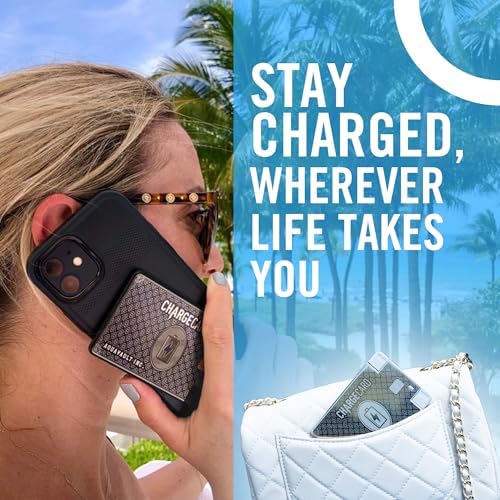 Aqua Vault Charge Card – Ultra-Slim 2300 m Ah Emergency Power Bank – Wallet-Friendly Portable USB-C & Micro-USB Charger – Durable Steel Design for i Phone 16/15/14/13/12 & Android – Stylish Rose Gold Finish – Travel-Safe Power Solution for On-the-Go Charging