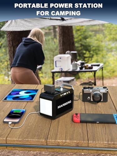 MARBERO High-Capacity Portable Power Bank with AC Outlet – 24000 m Ah Emergency Battery Pack for Outdoor Adventures, Home Office, and Hurricane Preparedness – Peak 120 W/110 V Charger for Laptops and Devices, Fast Charging with Multiple USB Ports