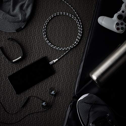 Premium 4 ft Braided USB-C to USB-A Charging Cable by 360 Electrical Habitat | Fast Charging Cord for Phones, Tablets & Laptops | Durable Tangle-Free Design in Navy | Enhanced Compatibility for Seamless Power-Up Experience