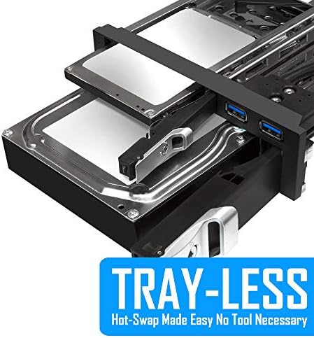 Kingwin Universal Hot Swap Mobile Rack for 2.5” & 3.5” SSD/HDD – Effortless Internal Tray-Less SATA Hard Drive Backplane Enclosure with 6 Gbps Support for SATA I/II/III & SAS I/II – Ultimate Flexibility and Enhanced Data Transfer Speed for Efficient Storage Management