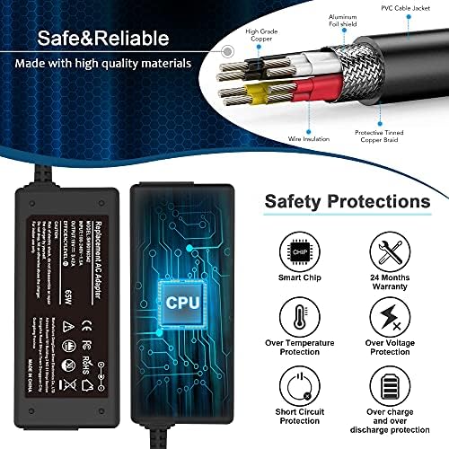 Reliable 65 W Acer Laptop Charger – Optimized Power Cord for Aspire, Chromebook, and Swift Models with Enhanced Compatibility and Speed – 19 V 3.42 A AC Adapter with Slim Tip Design for Efficient Charging and Dependable Performance – Perfect Replacement for N15 Q8, N15 Q9, A515 Series, and More – Experience Unmatched Reliability and Convenience with Our Premium Charger – 100% Satisfaction Guarantee Included for Peace of Mind