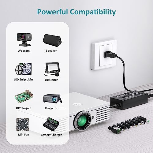 24 V 3 A AC Power Adapter – High-Efficiency 72 W Universal Charger for LED Strip Lights, Ride-On Toys, and Massage Devices – Safe and Versatile DC Power Supply with Multi-Amperage Compatibility (1 A to 3 A) for Enhanced Performance and Fast Charging