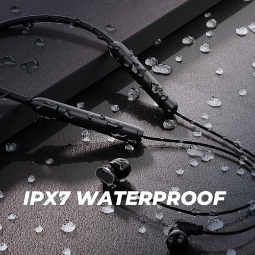 Discover the N18 Ultra-Lightweight Bluetooth Neckband Earbuds – Engineered for Active Lifestyles with IPX7 Waterproof Protection, Deep Bass Sound Quality, and Enhanced Bluetooth 5.2 Connectivity for Effortless Pairing. Enjoy 20 Hours of Continuous Playtime and Experience Crystal Clear Communication with the Built-in Microphone. Ideal for Fitness Enthusiasts and Daily Commuters, These Elegant White Wireless Headphones Offer Unmatched Comfort and Durability. Stay Motivated with Magnetic Earphones that Snap Together When Not in Use, Ensuring Convenience and Portability. Elevate Your Audio Experience and Embrace Seamless Enjoyment with the N18 Neckband Earbuds, Where Cutting-Edge Technology Meets Stylish Design. Perfect for Music Lovers Seeking Quality and Reliability on the Go.