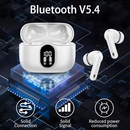 Btootos Ultra-Durable Bluetooth 5.4 Wireless Earbuds – Immersive Bass Sound with Noise-Cancelling Mic, IP7 Waterproof Design for Active Lifestyles, 36-Hour Playtime with LED Battery Display, Bold Yellow for a Striking Audio Experience