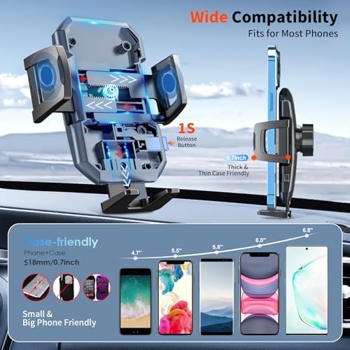 Elevate Your Driving Experience with the 2024 3-in-1 Car Phone Holder Mount – Versatile Dashboard, Windshield & Air Vent Solutions with 360° Rotation for Optimal Viewing Angles and Universal Compatibility