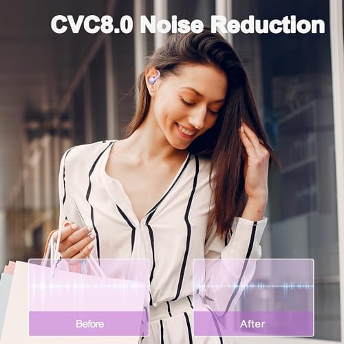 Elevate Your Audio Experience with VKROBAG Bluetooth 5.3 Sports Earbuds | CVC 8.0 Noise Cancellation for Crystal-Clear Sound | IP7 Waterproof Design Ensures Durability in Any Weather | 48-Hour Playback for All-Day Listening | Secure Over-Ear Hooks for Active Lifestyles | Immersive Enhanced Bass for Dynamic Sound Quality | Perfectly Engineered Wireless Earphones for Running, Workouts, and On-the-Go Use