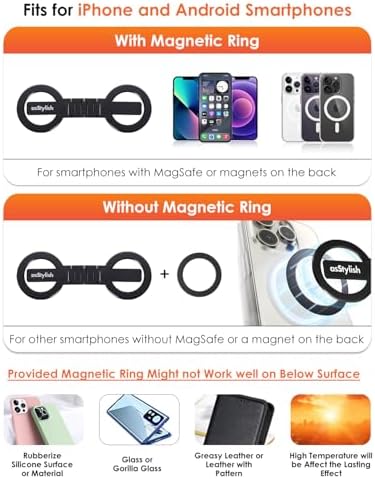 Twins Carry: Magnetic Dual-Phone Holder for iPhone & Android | Lightweight Solution for Professionals, Travelers & Gamers | Manage 2 Mobile Phones for Work, Personal Use (Black, General) – Enhanced Compatibility and Speed