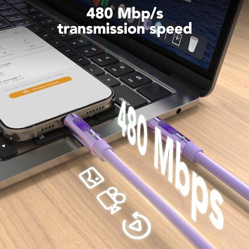 Revolutionize Your Charging Routine with the 240 W USB-C to USB-C Cable – Unmatched 480 Mbps Data Transfer, Universal Compatibility for i Phone 16/15 Pro Max, Galaxy S25/S24, & More – 6 FT of Enhanced Flexibility for Fast Charging & Reliable Performance