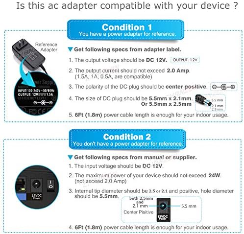 Chanzon 12 V 2 A High-Efficiency AC/DC Power Adapter – Reliable Universal Wall Charger for Optimal Device Performance – 100-240 V Input, 2000 m A Output, Ideal for LED Strips, Routers, and More – Compact & Durable Power Supply Solution for Home and Travel Use