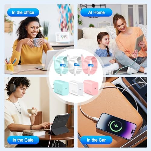 Ultimate Fast Charging Kit for i Phone 16 & Samsung Galaxy – 10 FT USB-C Charger Cable with High-Speed Type C Block – Universal Compatibility for i Phone 16/15/Plus/Pro/Pro Max & Samsung S24/S23/S22/S21 – Reliable, Durable, and Efficient Charging Solution for All Your Devices