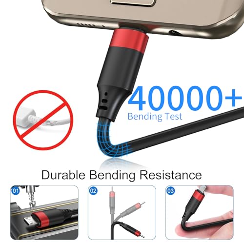 Efficient 10-Pack Short Micro USB Cables – 1 ft Durable Android Charging Cords for Streamlined Connectivity with Samsung Galaxy, LG, Kindle Fire, and More – Fast Data Transfer for Clutter-Free Charging Stations