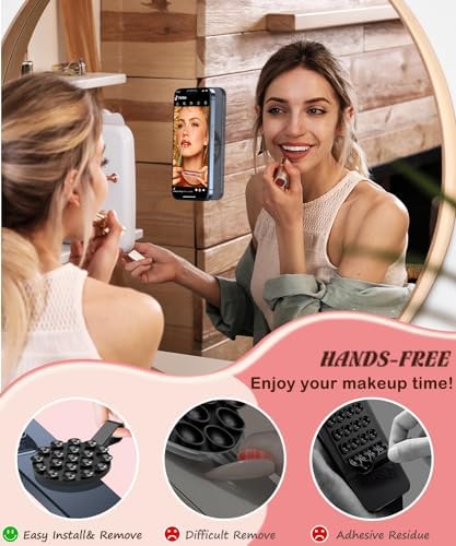 Magnetic Suction Cup Mount for Mag Safe Devices – Effortless Hands-Free Phone Holder with Premium Anti-Slip Silicone Grip for Content Creators – Ultra-Stable, Lightweight Accessory Perfect for Tik Tok and Photography on the Move