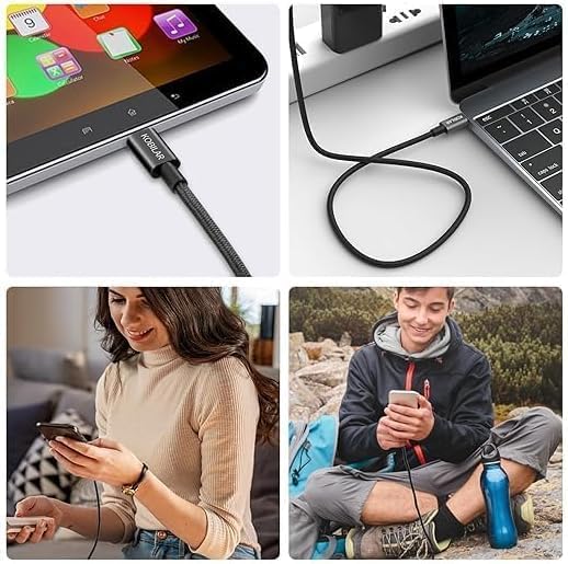 High-Speed USB C to USB C Cable 3-Pack – 100 W Power Delivery & 5 A Fast Charging for i Phone 15 & i Pad Pro – Versatile Lengths (5 ft & 6.6 ft) with Superior Durability for Enhanced Device Efficiency – Ideal for Home, Office, and Travel