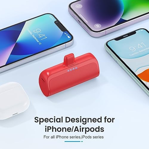 Ultra-Compact 5200 m Ah Power Bank for i Phone – PD Fast Charging Mini Portable Charger with Enhanced Compatibility for i Phone Models 14/13/12/11/XS/XR/X/8/7/6/6 s – Essential On-the-Go Battery Backup for Busy Lifestyles