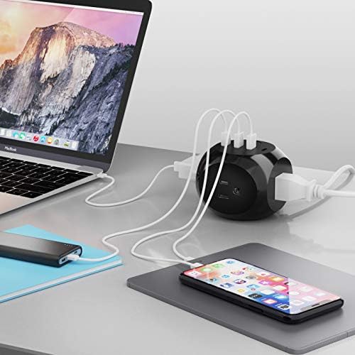 Compact 65 W USB Power Strip with Surge Protection – Dual USB & USB-C Fast Charging Hub for Home, Office, and Travel – Smart Voltage Technology for Optimal Device Compatibility and Safety