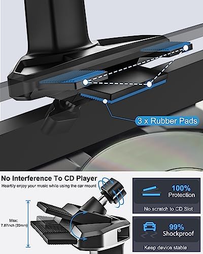 Innovative Adjustable Car CD Slot Mount for Tablets & Smartphones – 360° Rotating Holder for i Pad Pro/Air/Mini, Galaxy Tabs & i Phone – Effortless Installation & Enhanced Stability for Safer Driving Experience