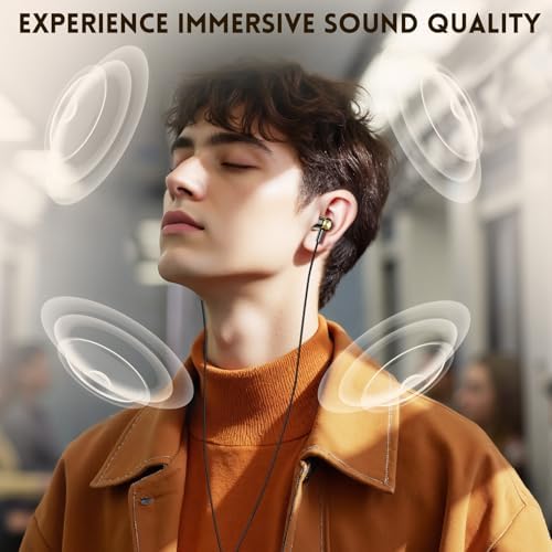 High-Performance Wired Earbuds with Microphone – 5-Pack Heavy Bass Headphones for Ultimate Sound Clarity | 3.5 mm Jack Earphones by Kirababy – Comfortable, Durable, and Versatile for Workouts, Commuting, and Home Use