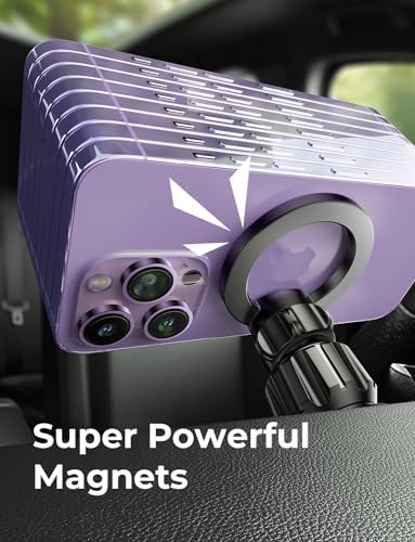 LISEN Magnetic Car Mount Duo – Premium Mag Safe Phone Holder for i Phone 16/15/14/13 Pro Max – 24 Ultra-Strong Magnets for Unmatched Stability – Hands-Free Air Vent Installation – Sleek Green Aesthetic for Trendy Drivers – Elevate Your Driving Experience with Optimal Compatibility and Convenience