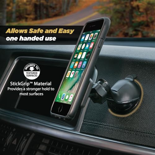 Scosche MXDM Ultra-Strong Magnetic Car Phone Holder – Secure Dashboard Mount for i Phone, Samsung & All Smartphones – Effortless Hands-Free Navigation & Enhanced Driving Safety with Durable Metal Plate