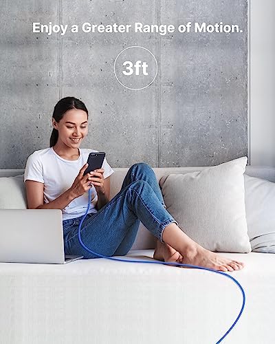 Aioneus 1 ft Apple Certified Lightning Cable – High-Speed USB A to Lightning Charger for i Phone 14/13/12/11 Pro Max/XR/XS/8/7 Plus/6/SE – Durable Nylon Braided Design for Tangle-Free Portability and Enhanced Charging Efficiency