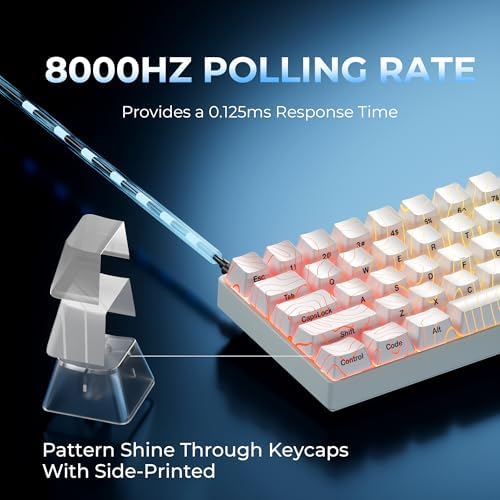 XXV K98 Wireless Gaming Keyboard – Retro Cherry Profile Custom Keycaps, RGB Backlit with Gasket-Structure Design, Hot-Swap Mechanical Comfort for Ultimate Win/Mac Compatibility & Enhanced Gaming Performance