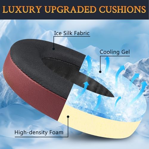 Transform Your Bose 700 Wireless Headphones with SOULWIT Cooling Gel Earpads – Ultra-Soft Ice Silk Fabric for Breathable Comfort, High-Density Noise-Cancelling Foam for Superior Sound Isolation, Easy Installation & Elegant White Design – Elevate Your Audio Experience Today!