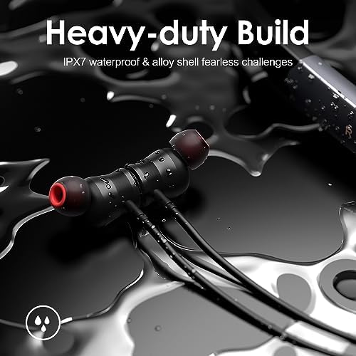 Experience Unmatched Audio Excellence with Rythflo’s Bluetooth Headphones | 150-Hour Playtime & Deep Bass for Immersive Sound | Sweatproof In-Ear Earbuds with Secure Earhooks | Magnetic Neckband for Effortless Travel | Hands-Free Mic & Enhanced Device Compatibility for Seamless Connectivity | Perfect for Business, Gym, and Adventures