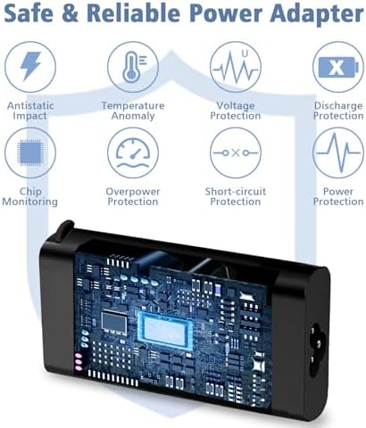 Premium 90 W USB-C Laptop Charger for DELL – Efficient Replacement for Latitude, XPS & Chromebook Series – Rapid Charging Solution with Advanced Safety Features – Compact & Travel-Friendly Design – Certified for Safety and Performance (CE/FCC/ROHS) – Backed by 30-Day Money-Back Guarantee and 1-Year Repair Service – Versatile Compatibility with Multiple Models – Smart Chip Technology for Optimal Charging Efficiency – Ideal for Home, Office, and On-the-Go Use – Durable Construction for Long-Lasting Reliability – Experience Enhanced Power Supply with Minimal Heat Generation – The Perfect Companion for Your DELL Devices