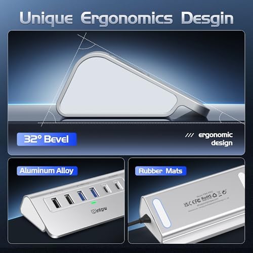 Unleash Your Potential with the INTPW 9-in-1 USB C Hub: High-Speed 4 K HDMI Adapter, 100 W PD Charging, Dual USB-A Ports & SD/TF Card Slots – Perfect for Mac Book Pro, i Pad Pro, i Phone 15/16 & More – Elevate Productivity and Connectivity on the Go
