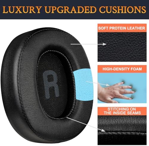 Premium SOULWIT Replacement Earpads for JBL Tune 700 Series – Soft Protein Leather & High-Density Foam Cushions in Sand Dune – Elevate Comfort & Sound Isolation for Wireless Over-Ear Headphones – Effortless Installation & Enhanced Durability