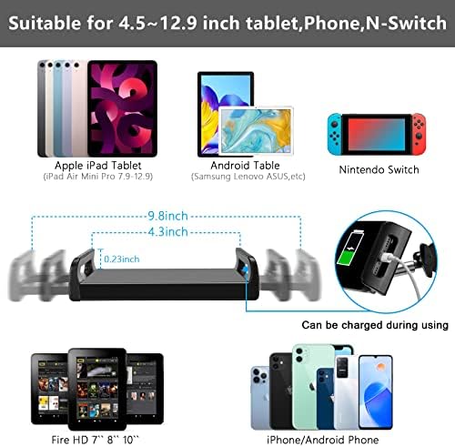 Versatile Tablet Floor Stand – Adjustable 360-Degree Rotatable Holder for i Pads, i Phones & 12.9-Inch Devices – Sturdy Metal Design with Non-Slip Base for Enhanced Stability – Ideal for Home, Office & Streaming