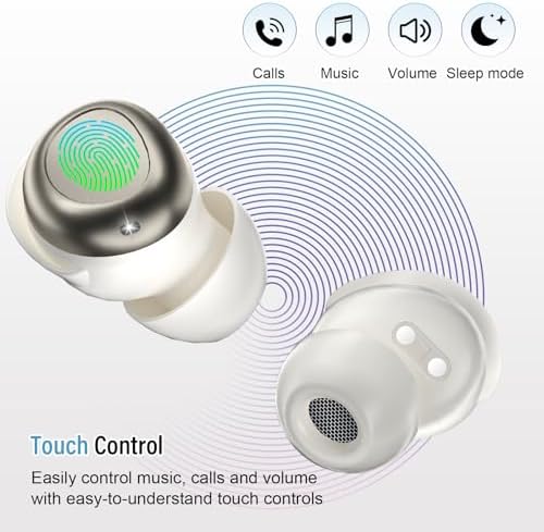 Ultra-Comfort Sleep Earbuds with Advanced Bluetooth 5.4 – Perfectly Designed for Side Sleepers, 47 Hours of Uninterrupted Playtime, Ideal for Meditation, Travel, and Relaxation, Premium Sound Quality & Ergonomic Fit for Ultimate Comfort