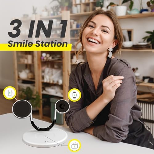 Revolutionize Your Charging Routine with the 15 W Magnetic Wireless Charging Stand – 3-in-1 Qi Fast Charger for i Phone 12-16 Series Pro Max, Apple Watch & Air Pods – Ultimate Desk Organizer with Certified Safety and Enhanced Compatibility for Streamlined Power Delivery