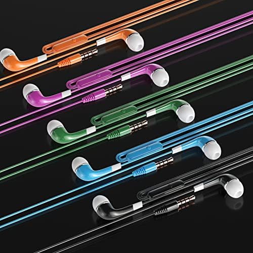 Colorful Bulk Kids Earbuds – 100 Pack Individually Packaged Classroom Earphones for Students, Libraries & Hospitals – Comfortable Fit, Enhanced Device Compatibility, Perfect for Group Learning Activities