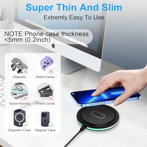 Elevate Your Charging Experience with the Google Pixel 9 a 8 Wireless Charging Pad – 15 W Fast Charging Station for Pixel 9 Pro, Samsung Galaxy S25 Ultra, i Phone 16 & More – Sleek Design, Enhanced Compatibility, and Safety Features for Effortless Power-ups