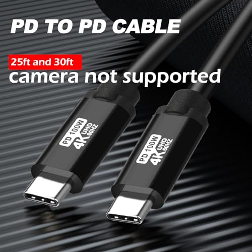 15 FT USB C to C Cable – 100 W Fast Charging & 4 K60 Hz Video Output – High-Performance Type C Data Transfer Cable for Mac Book Pro, i Pad Pro, i Phone 15 Pro, Galaxy S22 – Ultimate Compatibility & Durability – Ideal for Seamless Connectivity with Portable Monitors and Devices