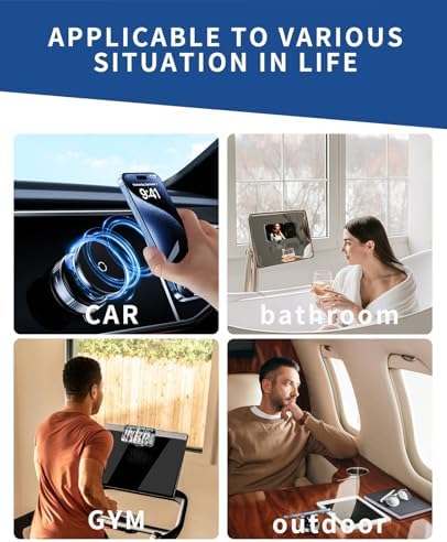 Vacuum Magnetic Phone Holder Stand, Suction Cup Phone Mount,Foldable and Retractable Vacuum Suction Phone Holder,360°Adjustable Magsafe Car Mount for iPhone 16e 16 Pro Max 15 14 13 12 – Enhanced Compatibility and Speed