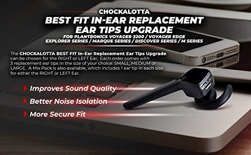 Upgrade Your Listening Experience: Premium Silicone Eartips for Plantronics Voyager 3200/Edge – Left Ear Small (3 Pack) – Enhanced Noise Isolation and Comfort for Seamless Communication and Audio Clarity