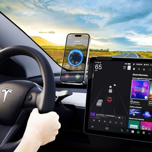 Tesla Phone Mount Holder for Tesla 3/Y/S/X Accessories Screen Holder Center Console Display Phone Accessories – Enhanced Compatibility and Speed