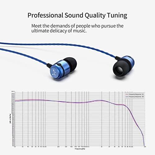 Sound MAGIC E50 Wired Earbuds – Premium Hi-Fi In-Ear Monitors with Noise Isolation and Comfortable Fit – Perfect for Music Lovers, Musicians, and Audiophiles – Ergonomic Design, Enhanced Device Compatibility, and Exceptional Sound Quality in Striking Blue Finish