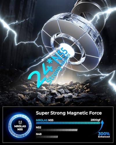Revolutionize Your Driving Experience with the MRGLAS 2025 Enhanced Magnetic Phone Holder – Unmatched 89+ lbs Suction Power & 2800 gf Magnetic Force for Secure Mounting; 360° Adjustable Design for Optimal Viewing; Perfect for Mag Safe & All Smartphones; Ideal Gift for Men and Women on Father’s Day – Effortless Hands-Free Navigation & Sleek Vehicle Integration
