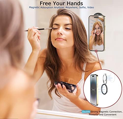 Revolutionary 3-in-1 Magnetic Phone Grip and Kickstand – Dual Adjustable Finger Ring Holder for Ultimate Compatibility with Mag Safe and Magnetic Car Mounts – Enhanced Grip and Stability for Hands-Free Use at Home, Gym, and Office – Premium Zinc Alloy Construction for Secure Attachment and Versatile Positioning – Multi-Angle Viewing with 360° Rotation and 280° Flip for Effortless Selfies and Streaming – Anti-Fall Design Supports Up to 4.5 lbs, Perfect for Daily Use on Any Magnetic Surface – Ideal for Multi-Tasking in Any Environment – Elevate Your Mobile Experience with this Innovative, Removable Grip Stand Solution