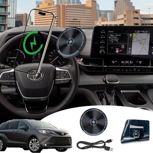 Introducing the Ultimate Toyota Sienna Phone Mount with 15 W Fast Wireless Charging – Custom Fit for 2024 Sienna, Compatible with All Smartphones, Enhanced Stability & Accessibility for Seamless Connectivity on the Go. Elevate your driving experience with this sleek and durable car accessory, designed specifically for the 2024 Toyota Sienna. Enjoy rapid 15 W wireless charging to keep your device powered during every journey, while the secure grip ensures your phone remains stable and accessible. This magnetic phone holder not only enhances your vehicle’s interior aesthetics but also provides hands-free convenience for navigation, music streaming, and communication. Easy to install and compatible with all cell phones, this must-have mount is crafted from high-quality materials for long-lasting performance. Transform your daily drives with this essential accessory, perfect for modern drivers who value efficiency and style.