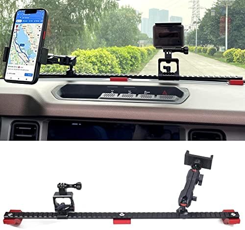 BESTAOO Premium Adjustable Dash Phone Mount for 2021-2025 Ford Bronco – Essential Driver-Side Cell Phone Holder for Effortless Navigation & Communication – Superior Stability with Universal Smartphone Compatibility